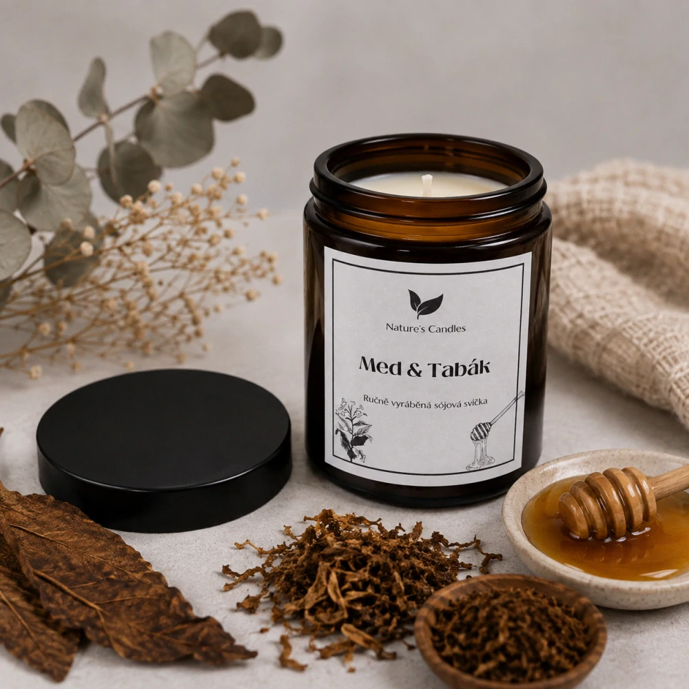 Sójová svíčka - Med & Tabák