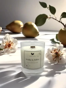 Sójová svíčka - Hruška & Ambra