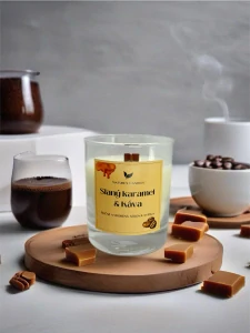 Sójová svíčka - Slaný karamel & Káva