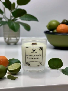 Sójová svíčka - Limetka, Bazalka & Mandarinka