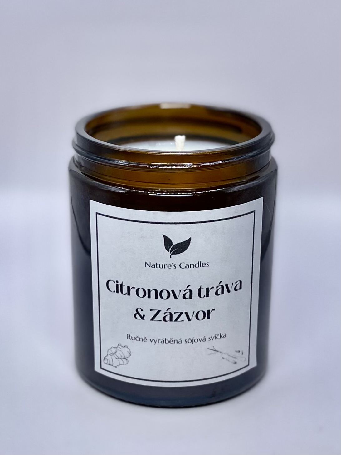 Sójová svíčka - Citrónová tráva & Zázvor