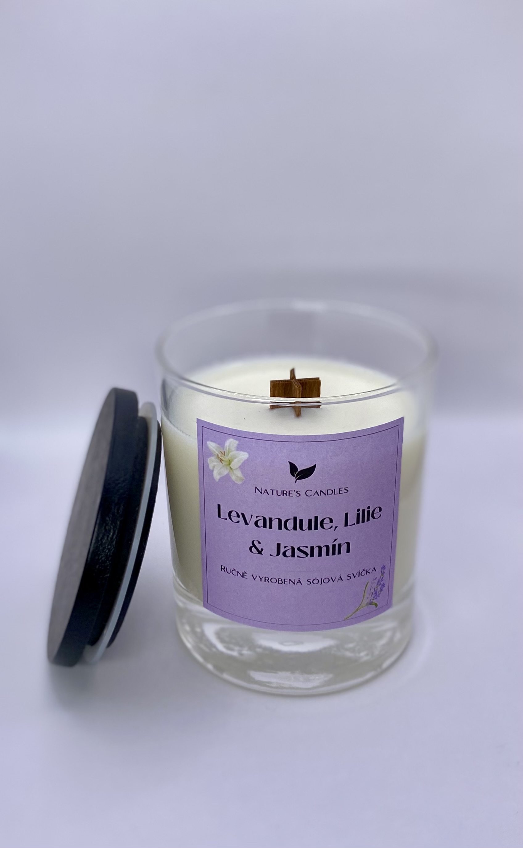 Sójová svíčka - Levandule, Lilie & Jasmín