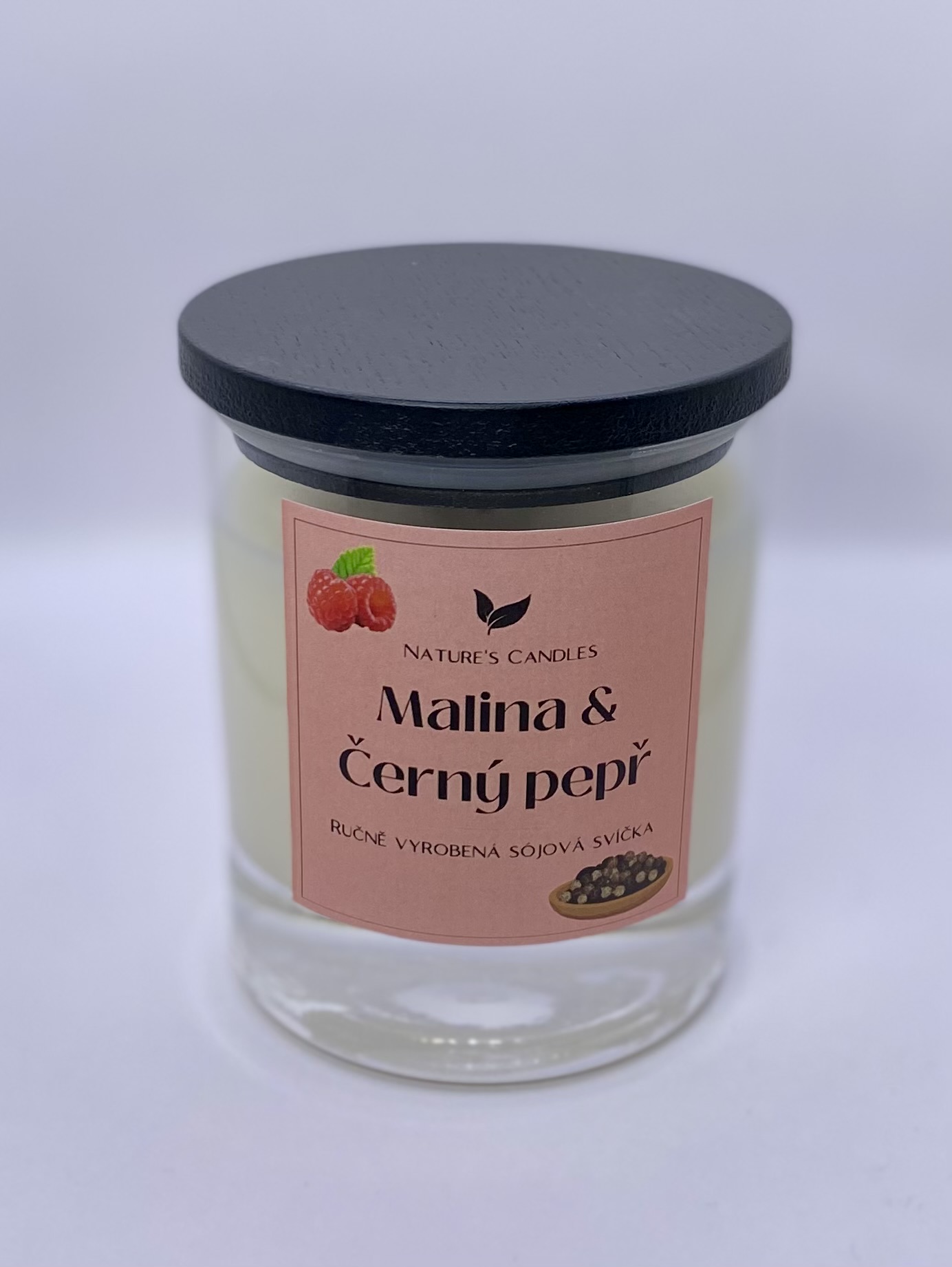 Sójová svíčka - Malina & Černý pepř