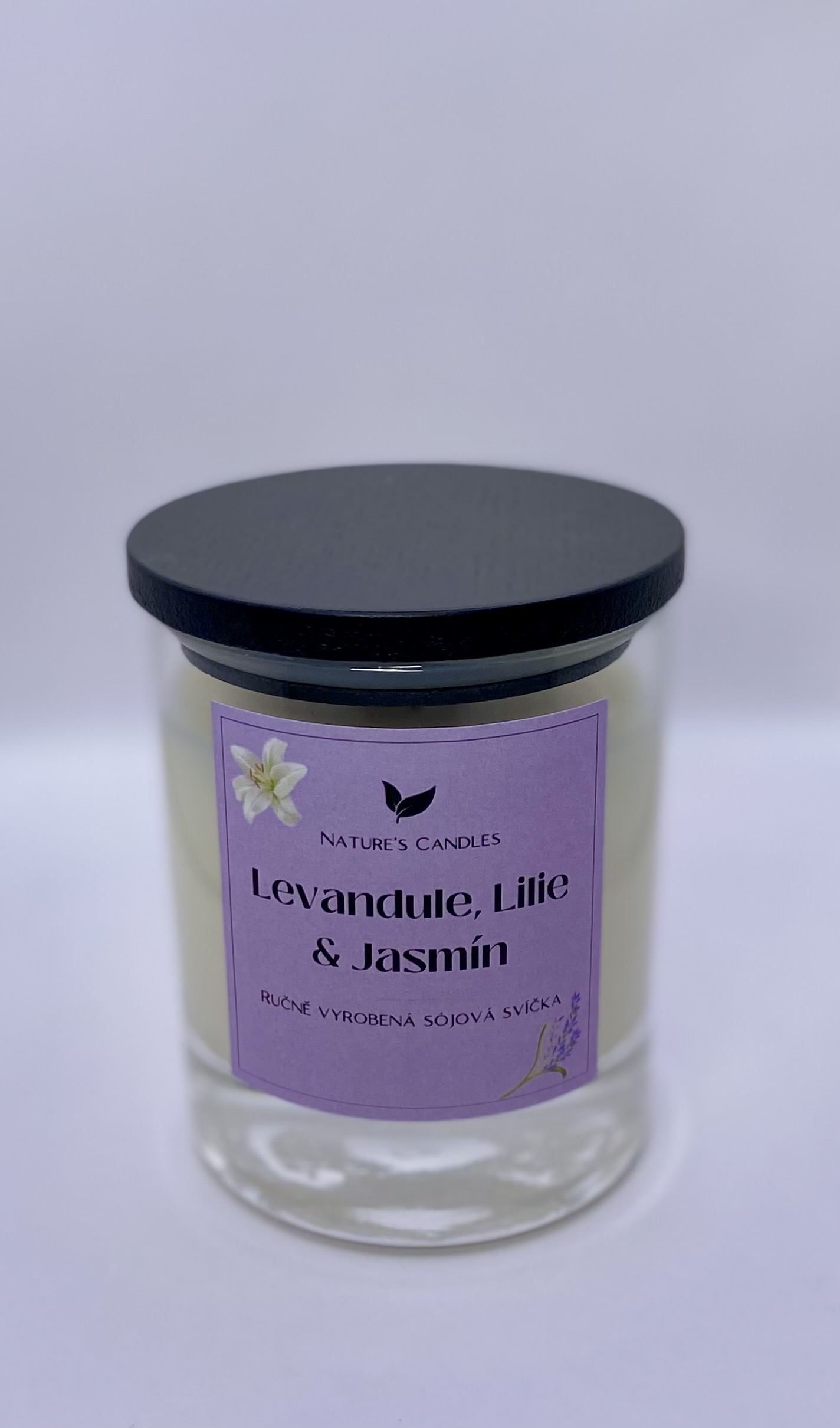 Sójová svíčka - Levandule, Lilie & Jasmín