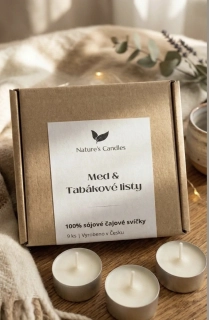 Čajové svíčky - Med & Tabákové listy