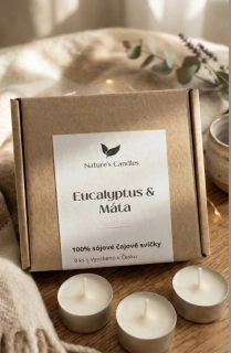 Čajové svíčky - Eucalyptus & Máta