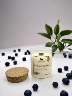 Sójová svíčka s korkem - Borůvka & Vanilka